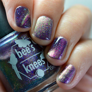 Image provided for Bee's Knees by a paid swatcher featuring the nail polish " Death is its Own Kind of Rebirth "