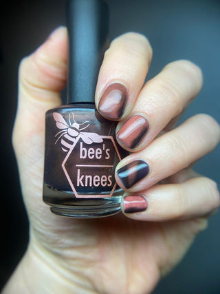 Image provided for Bee's Knees by a paid swatcher featuring the nail polish " That Word Means Everything to Him "
