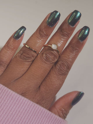 Image provided for Bee's Knees by a paid swatcher featuring the nail polish " An Insane F🦑cking Tentacle Sanctuary "