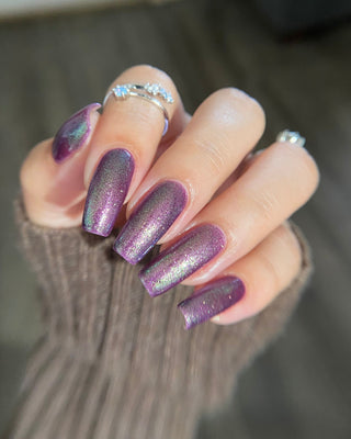 Image provided for Bee's Knees by a paid swatcher featuring the nail polish " Will Self-destruct For Likes "