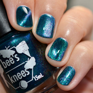 Image provided for Bee's Knees by a paid swatcher featuring the nail polish " Even Death Bears its Flowers "