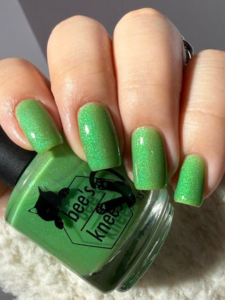Image provided for Bee's Knees by a paid swatcher featuring the nail polish " I Really Liked Pudding "