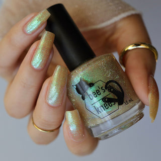 Image provided for Bee's Knees by a paid swatcher featuring the nail polish " Judgy Carlisle "
