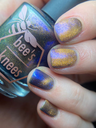 Image provided for Bee's Knees by a paid swatcher featuring the nail polish " It Doesn't Know Any Better, But You Do "