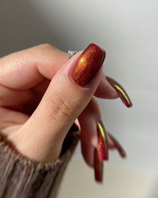 Image provided for Bee's Knees by a paid swatcher featuring the nail polish " The Bar is in Hell "