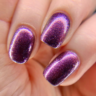 Image provided for Bee's Knees by a paid swatcher featuring the nail polish " Nevermore "