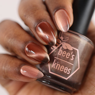 Image provided for Bee's Knees by a paid swatcher featuring the nail polish " She is Gone and I Long to Follow "