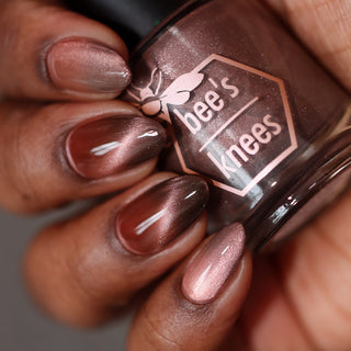 Image provided for Bee's Knees by a paid swatcher featuring the nail polish " She is Gone and I Long to Follow "