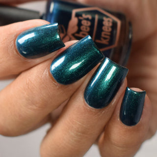 Image provided for Bee's Knees by a paid swatcher featuring the nail polish " Entirely Bewitching but so Odd "