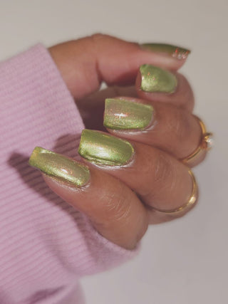 Image provided for Bee's Knees by a paid swatcher featuring the nail polish " This One is Declined "