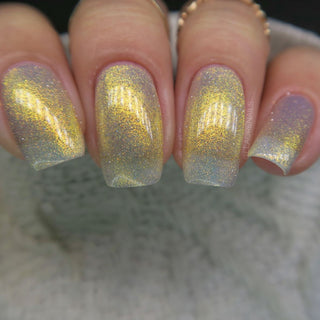 Image provided for Bee's Knees by a paid swatcher featuring the nail polish " Lemon "