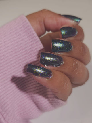 Image provided for Bee's Knees by a paid swatcher featuring the nail polish " An Insane F🦑cking Tentacle Sanctuary "