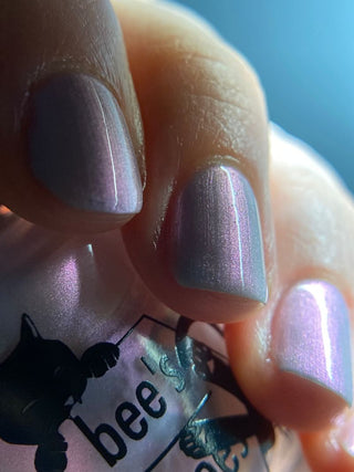 Image provided for Bee's Knees by a paid swatcher featuring the nail polish " My Little Miscreant "