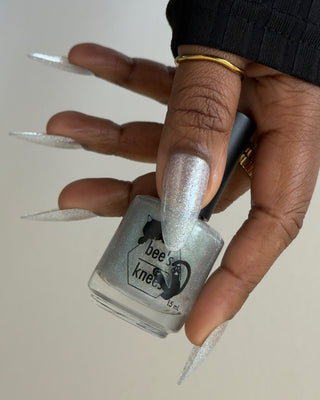 Image provided for Bee's Knees by a paid swatcher featuring the nail polish " The Source "