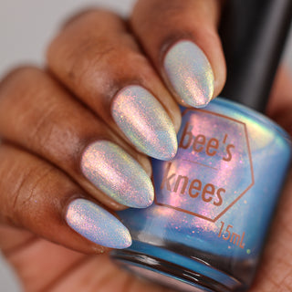 Image provided for Bee's Knees by a paid swatcher featuring the nail polish " They Would Know My Name One Day "