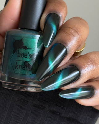 Image provided for Bee's Knees by a paid swatcher featuring the nail polish " This is Arkany "