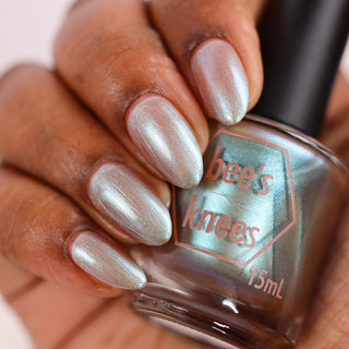 Image provided for Bee's Knees by a paid swatcher featuring the nail polish " Torrent "