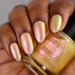 Image provided for Bee's Knees by a paid swatcher featuring the nail polish " Truth "