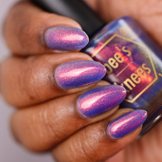 Image provided for Bee's Knees by a paid swatcher featuring the nail polish " Truth is Painful "