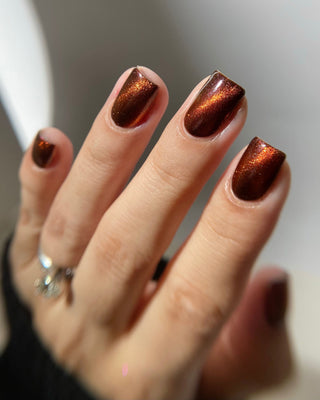 Image provided for Bee's Knees by a paid swatcher featuring the nail polish " The Crown Prince "