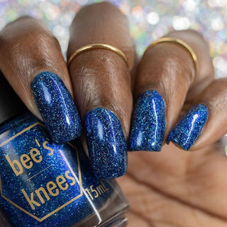 Image provided for Bee's Knees by a paid swatcher featuring the nail polish " Game Playing Deviant "