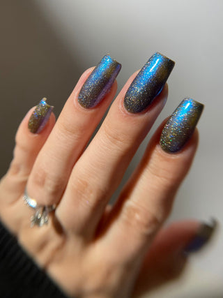 Image provided for Bee's Knees by a paid swatcher featuring the nail polish " Every Accusation is Always a Confession "