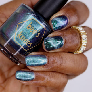 Image provided for Bee's Knees by a paid swatcher featuring the nail polish " Outplayed "