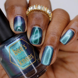 Image provided for Bee's Knees by a paid swatcher featuring the nail polish " Outplayed "