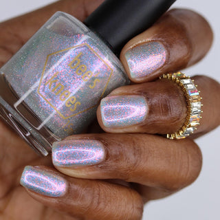Image provided for Bee's Knees by a paid swatcher featuring the nail polish " Fair Winter Lady "
