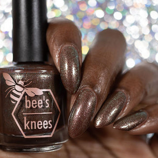 Image provided for Bee's Knees by a paid swatcher featuring the nail polish " Tend the Flames "