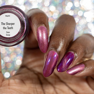 Image provided for Bee's Knees by a paid swatcher featuring the nail polish " The Sharper the Teeth "