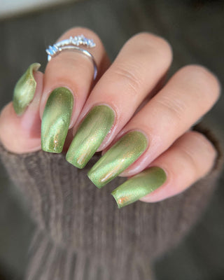 Image provided for Bee's Knees by a paid swatcher featuring the nail polish " This One is Declined "