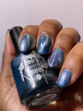 Image provided for Bee's Knees by a paid swatcher featuring the nail polish " Your Dream is at an End "