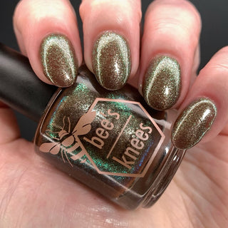 Image provided for Bee's Knees by a paid swatcher featuring the nail polish " Tend the Flames "