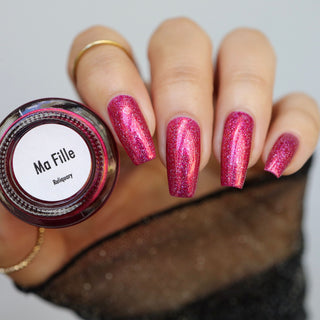 Image provided for Bee's Knees by a paid swatcher featuring the nail polish " Ma Fille "