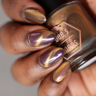 Image provided for Bee's Knees by a paid swatcher featuring the nail polish " We can Both be Human "