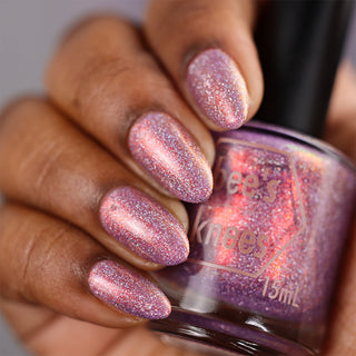 Image provided for Bee's Knees by a paid swatcher featuring the nail polish " Welcome to the Best Day of Your Life "