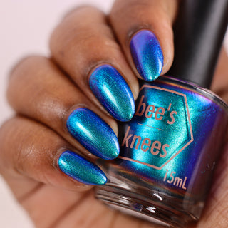 Image provided for Bee's Knees by a paid swatcher featuring the nail polish " Where Am I? "