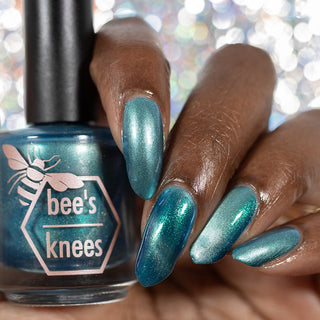Image provided for Bee's Knees by a paid swatcher featuring the nail polish " I Can't Drown my Demons they Know How to Swim "