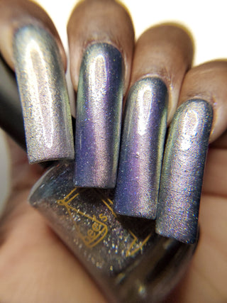 Image provided for Bee's Knees by a paid swatcher featuring the nail polish " True Power Lies in the Shadows "
