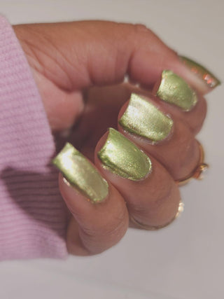 Image provided for Bee's Knees by a paid swatcher featuring the nail polish " This One is Declined "