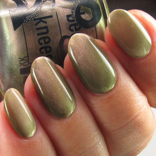 Image provided for Bee's Knees by a paid swatcher featuring the nail polish " Happy Tuesday "