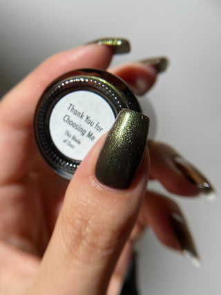 Image provided for Bee's Knees by a paid swatcher featuring the nail polish " Thank You for Choosing Me "