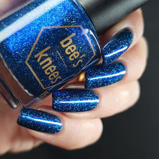 Image provided for Bee's Knees by a paid swatcher featuring the nail polish " Game Playing Deviant "